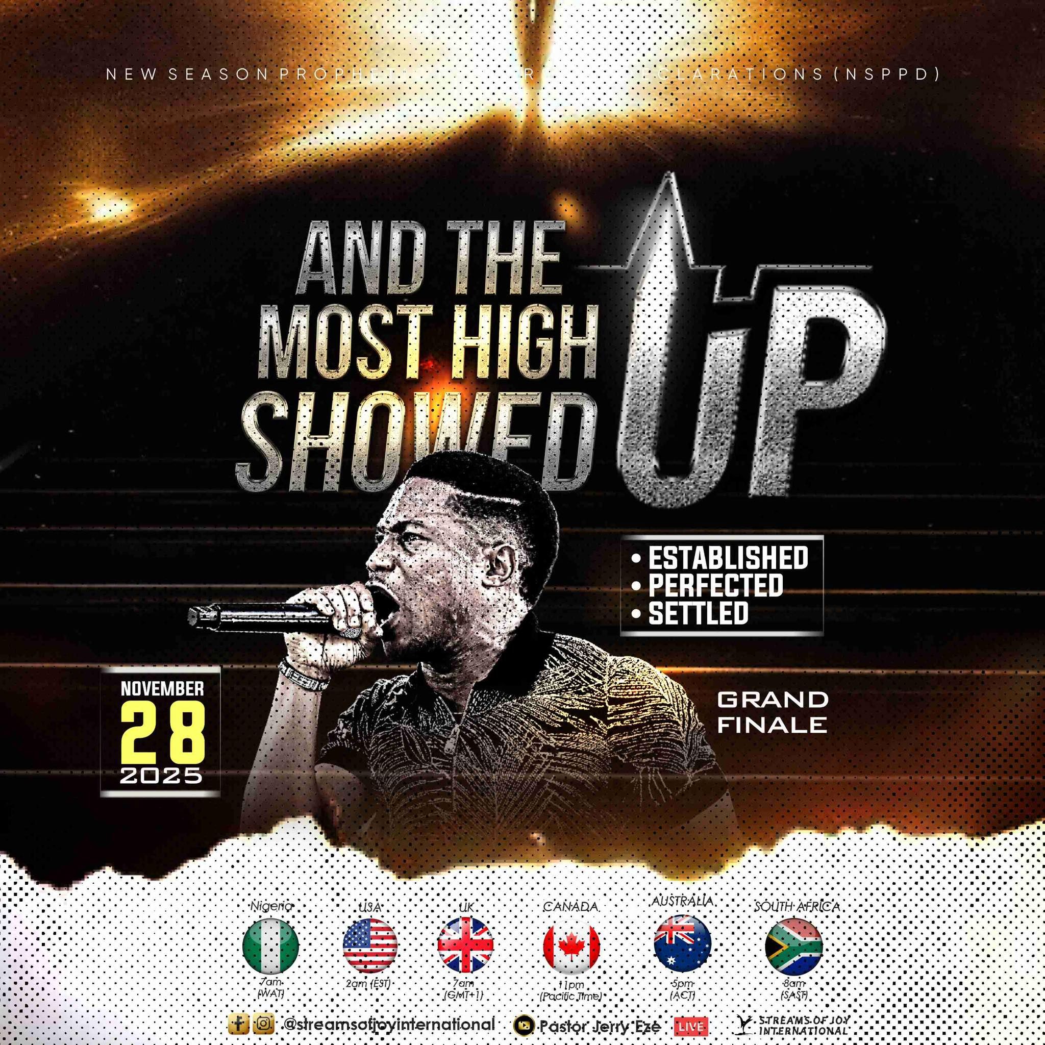 NSPPD | AND THE MOST HIGH SHOWED UP - ESTABLISHED; PERFECTED; SETTLED ...