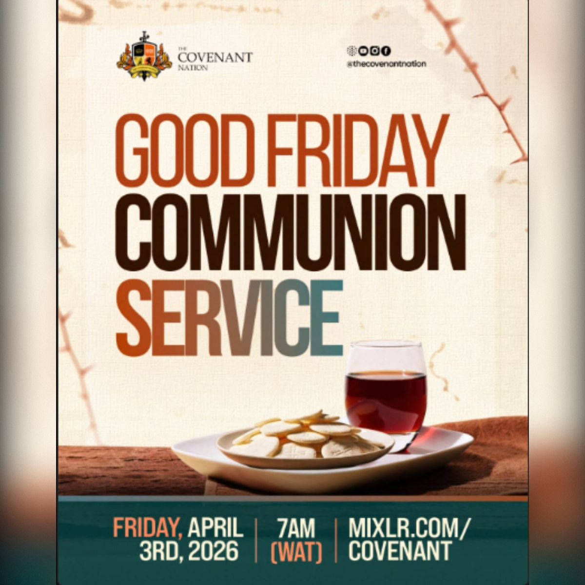 Covenant | GOOD FRIDAY COMMUNION SERVICE || 3RD APRIL 2026 || PST POJU ...
